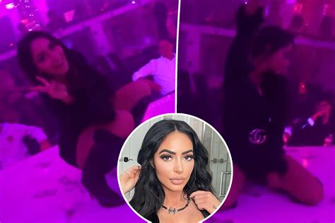 Jersey Shore star Angelina Pivarnick dances onstage at strip club